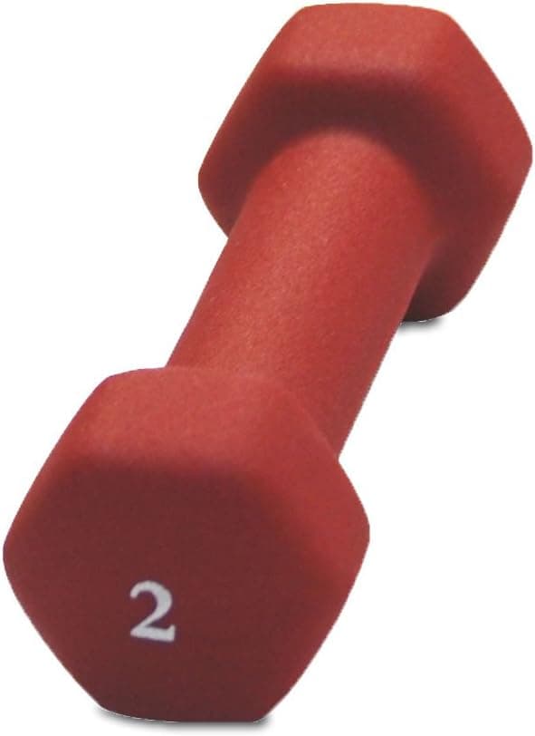 Cap Barbell Neoprene Dumbbell (Red, 2-Pound)