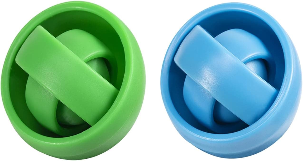 QQAPPU Fidget Gyroscope Toys for Kids and Adults,Relieve Stress & Exercise Finger Flexibility,Valentines Day Gifts,Birthday Gifts(Blue+Green)