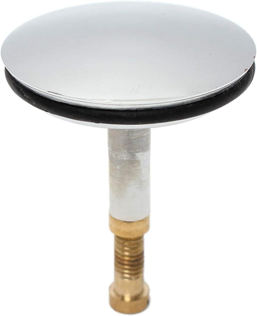 Ologymart Bathtub Plug Replacement 1pc 44mm or 1.7 Inch Diameter Bath Pop Up Waste Plug Only Flat Seal Brass Tub Drain Drainer Strainer