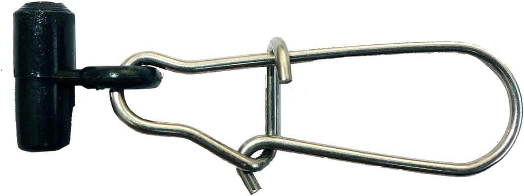 COMKING 100ps Black Fishing Sinker Slide+6# Silver Snap for Fish Finder