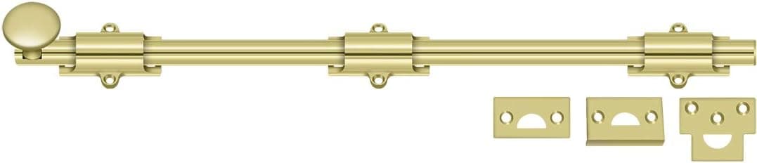 Deltana 18SB3 HD Solid Brass 18-Inch Surface Bolt