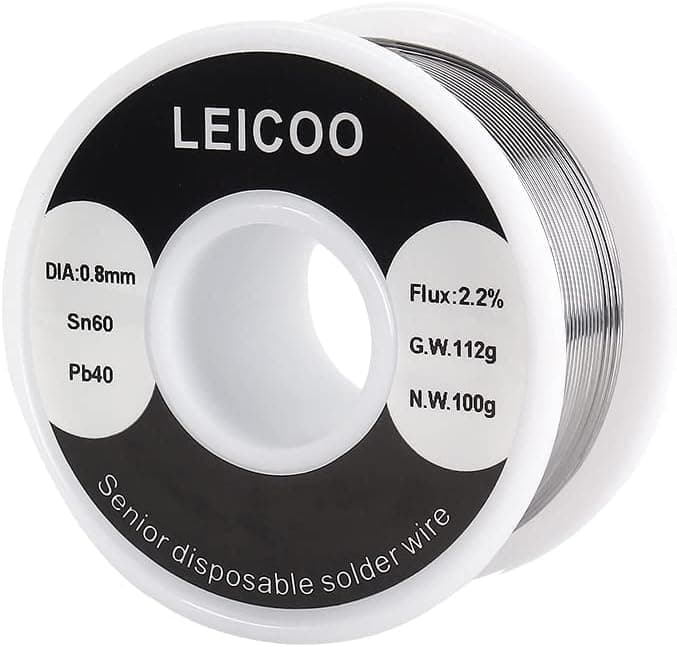 60-40 Tin Lead Rosin Core Solder Wire for Electrical Soldering (0.8mm/112g)