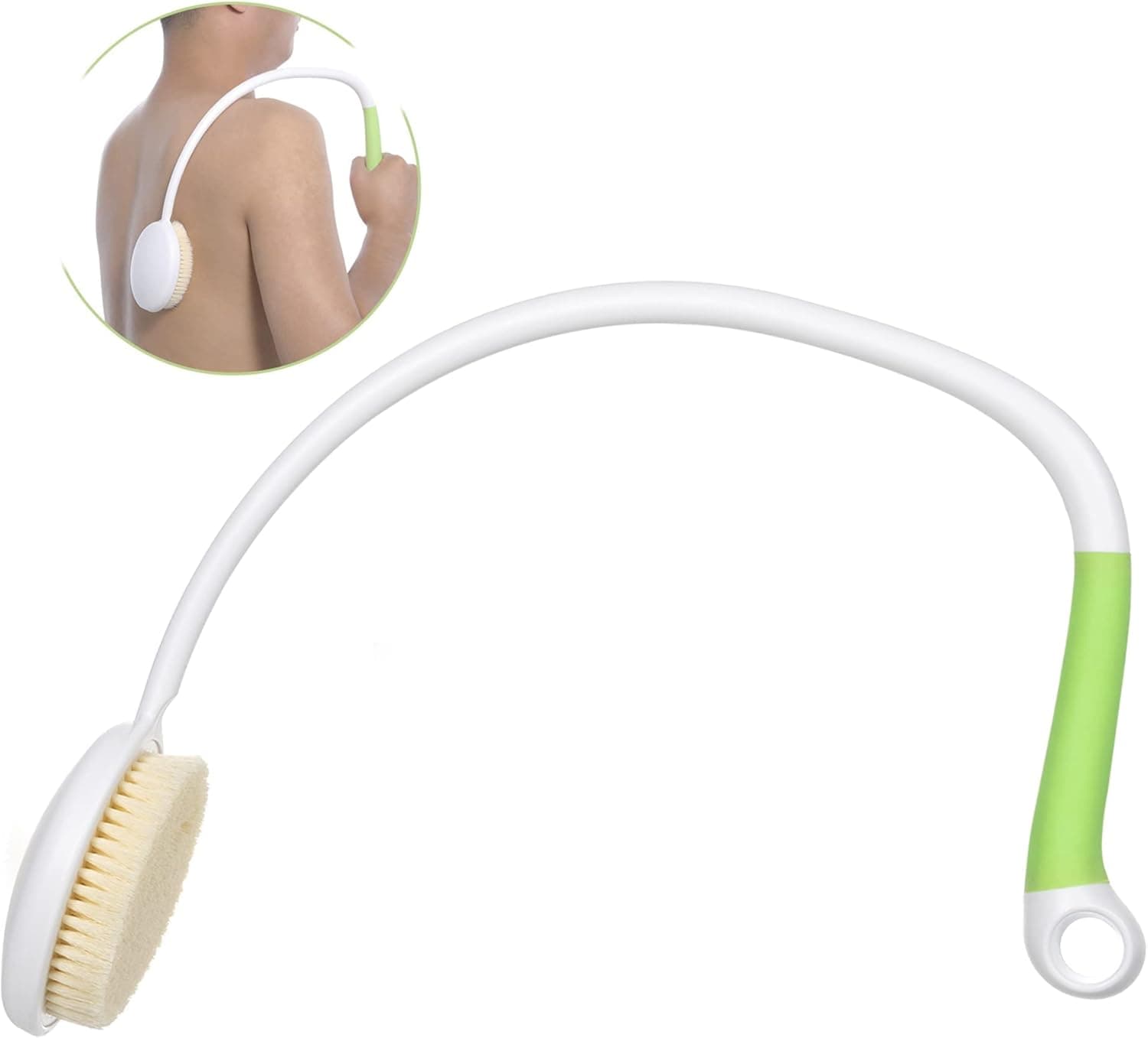 Fanwer 27.5" Back Scrubber for Shower,Back Brush with Long Hnadle for Shower,Shower body Scrubber-Shower Bath Brush for Limited Mobility Men Women
