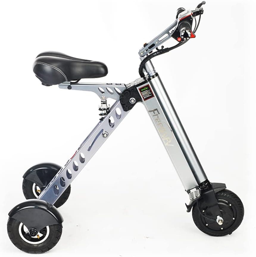Tricycle for Adult, Mini Folding Electric Mobility Scooter with Seat for Adults, LED Display Foldable Electric Trike for Travel