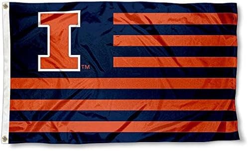 Illinois Fighting Illini Stars and Stripes Nation Flag
