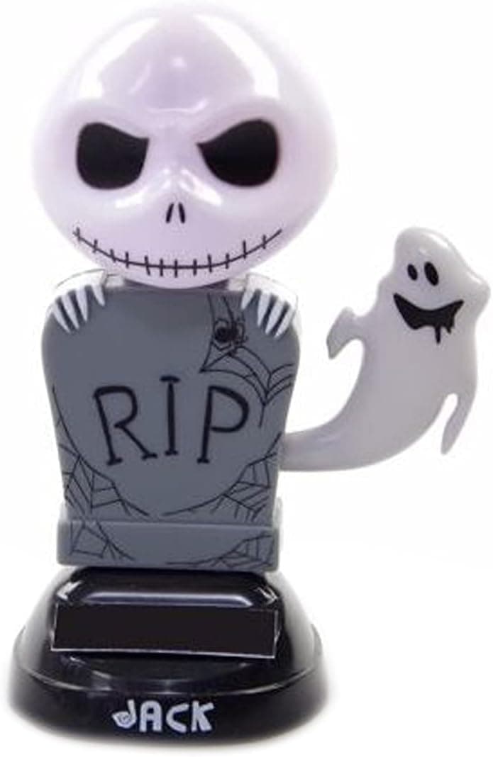 Nightmare Before Christmas Halloween Bobble Head! 4.5 Inch Jack Skellington Solar Bobble Head! Inspired by The Classic Movie Night Before Christmas! Addition to Your Halloween Decoration!