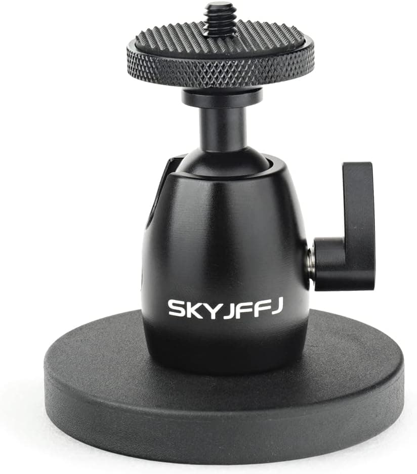Magnetic Camera Stand Magnetic Foot Mini Ball Head Heavy Duty Metal Securely Attaches to Steel or Other Magnetic Surfaces