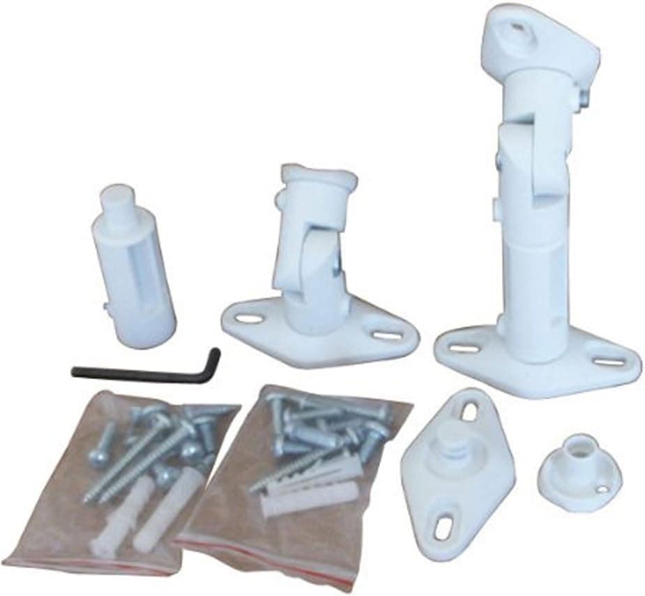 VideoSecu 5 Studio Speaker Wall Ceiling Mount Bracket Holder BS5 (White, 5 Pack)