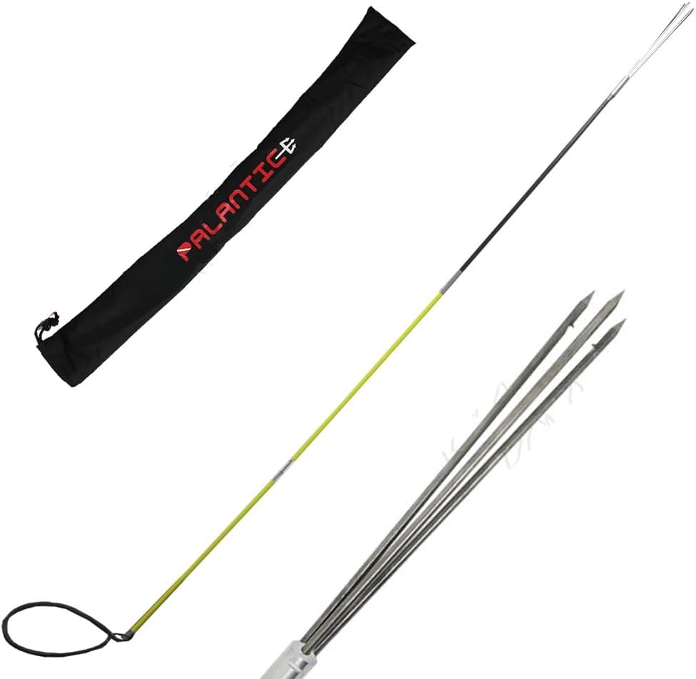 Scuba Choice Hybrid Hawaiian Sling Travel Spearfishing Pole Spear with 3 Prong Tip (3-Piece), 7-Foot, Yellow
