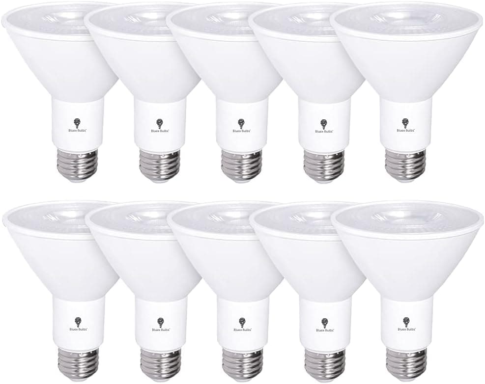 10 Pack PAR30 Outdoor LED Flood Light Bulb 12W 100 Watt Equivalent 900 Lumens Dimmable Waterproof E26 3000K Warm White LED Flood Light Bulbs for Security Led Spotlight Bulb Led Recessed Light Bulbs