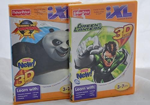 iXL Learning System Games BUNDLE of 2 - Kung Fu Panda 2 AND Green Lantern by IXL Learning System