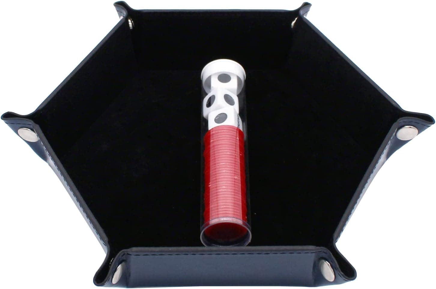 Heebabeys Right Left Center Dice Game Prime Set-36 Chips +3 Dices, Bundle with a Durable and Sturdy Folding Dice Tray.