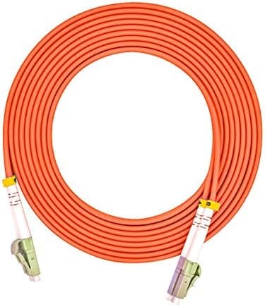 Jeirdus 2Meters 6ft LC to LC Duplex 62.5/125 OM1 Multimode Fiber Optic Cable Jumper Optical Patch Cord LC-LC