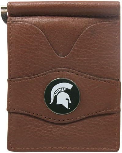 NCAA Michigan State Spartans Brown Leather Billfold Wallet
