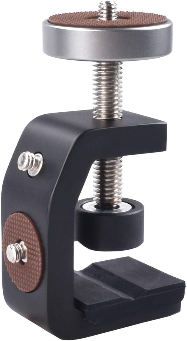 MOSHUSO C10 Pro Heavy Duty C Clamp Camera Clamp Mount with 1/4" Screw for DSLR Camera, Open Max. 1.3 Inch Wide