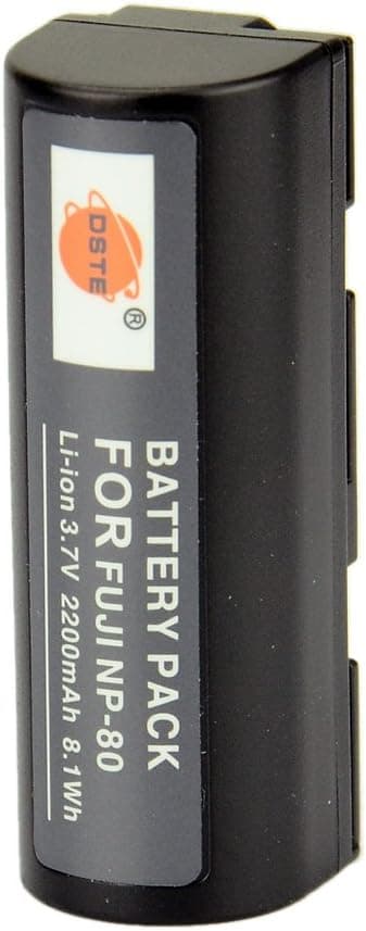 DSTE 2X NP-80 Battery + DC31 Travel and Car Charger Adapter for Fujifilm Finepix 4800 4900 6800 6900 Zoom MX-4800 4900 6800 6900 Kodak DC4800 Zoom Camera as KLIC-3000 NP-80 DB-20L