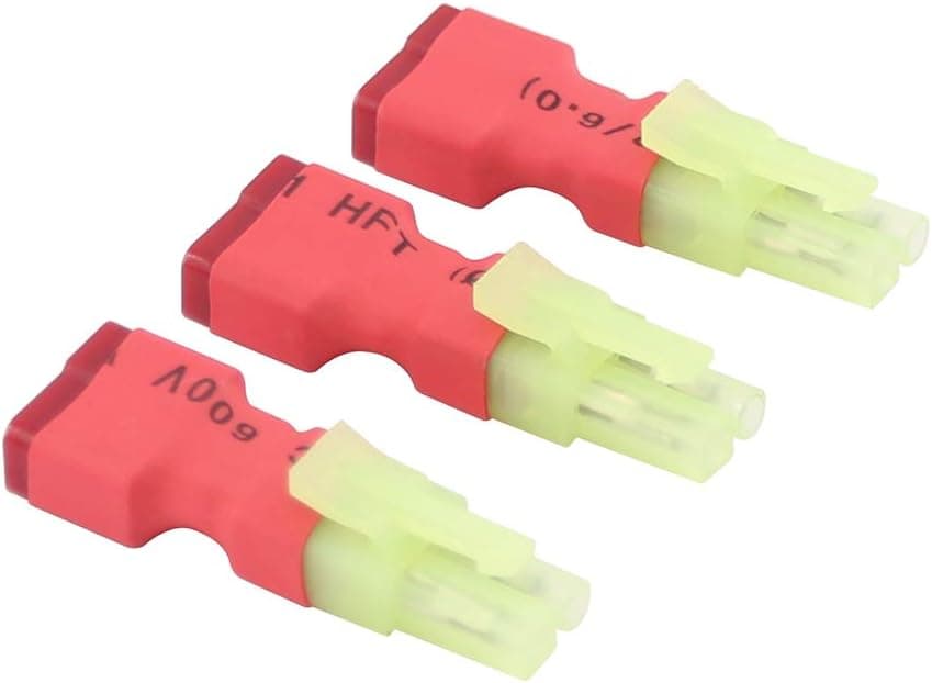 BDHI 3pcs Compatible with Micro Mini Tamiya Male(Reversed) to T-Plug Deans Style Female Adapter for Airsoft(B105-3)