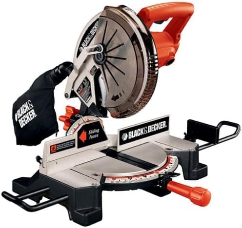 Black & Decker BT1500 10-Inch Compound Miter Saw with Stop Block and 2 Table Extensions