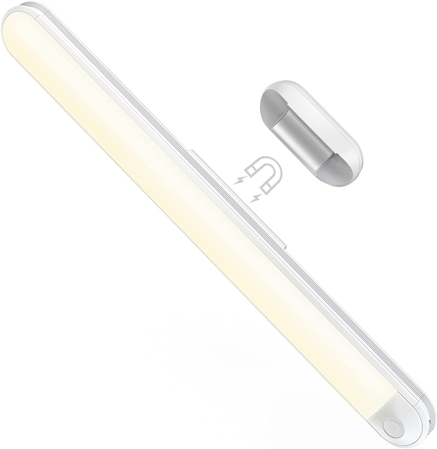 Wall Reading Light, 5.5W 26 LED 2600mah Battery Rechargeable, Stick on Bunk Bed Lamp Dimmable Tap Bar Lights Magnetic Mounted for Kids Night Wireless Under Cabinet Lighting Closet Bedroom Makeup