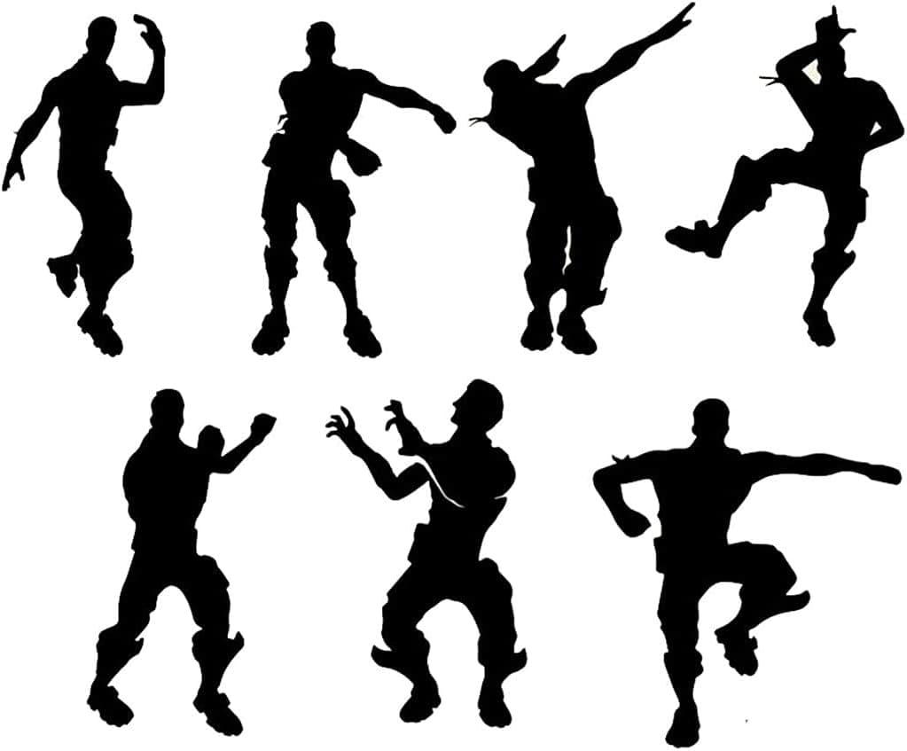 Linni's Decals | Multi Pack Floss Gamer Childrens Wall Sticker Bedroom Night Gaming Decal Art | Wall Decor, Garage, Garden House, Trailer (13 inch per Character)