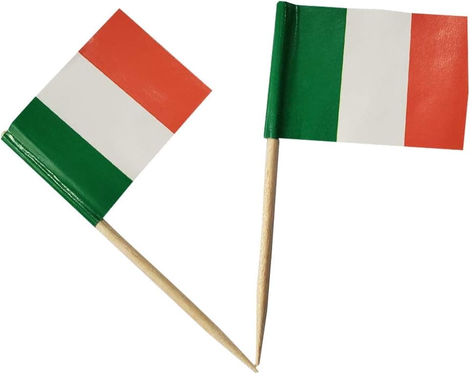 Italy Toothpick Flag Small Mini Stick Cupcake Toppers Flags Cocktail Food Bar Cake Flags 100 Pcs