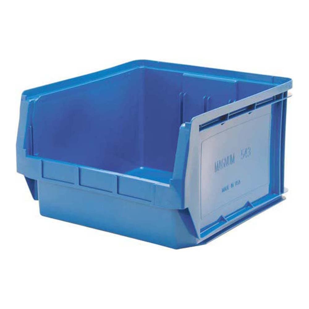 Quantum Storage QMS543BL Magnum Heavy Duty Plastic Storage Bin, 19-3/4" x 18-3/8" x 11-7/8", Blue