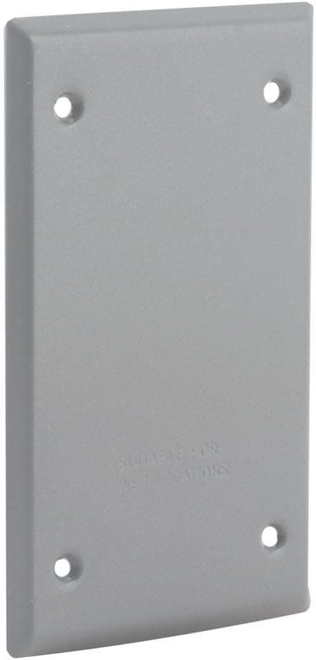 Orbit 1-BC-G Electric Box Cover, Blank Weatherproof - 1-Gang - Gray