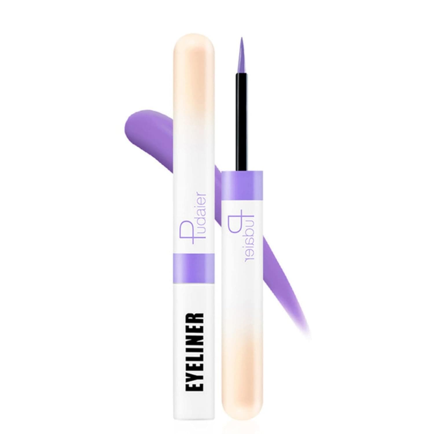 BAZELE Liquid Eyeliner, Quick-Drying, Ultra-Fine Long-lasting Colored Eyeliners Waterproof High-pigmented Colorful Eyeliners for Eye Makeup 1 Count(Lavender Purple)