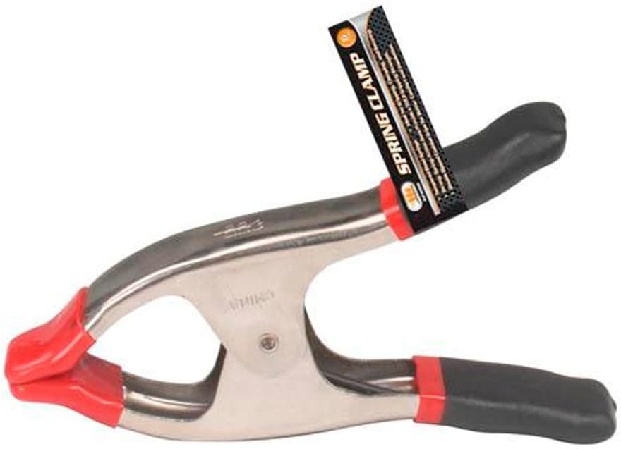 3Pc 6" Metal Spring Clamps Rubber Tips Tool Large Clips Lot Steel Heavy Duty New