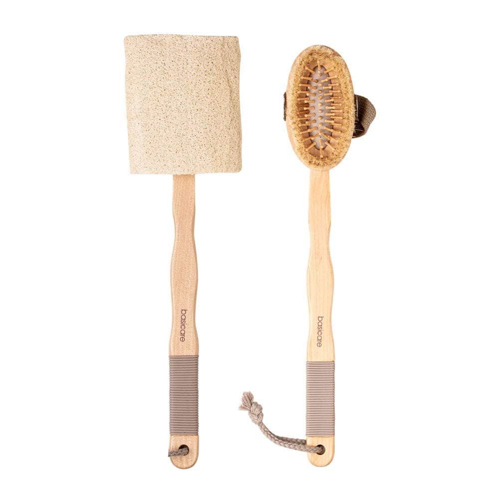 Ultimate Bath Brush Duo-Loofah and Fiber Brush-Gift Set