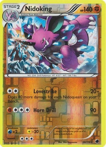 Pokemon - Nidoking (58/116) - Plasma Freeze - Reverse Holo