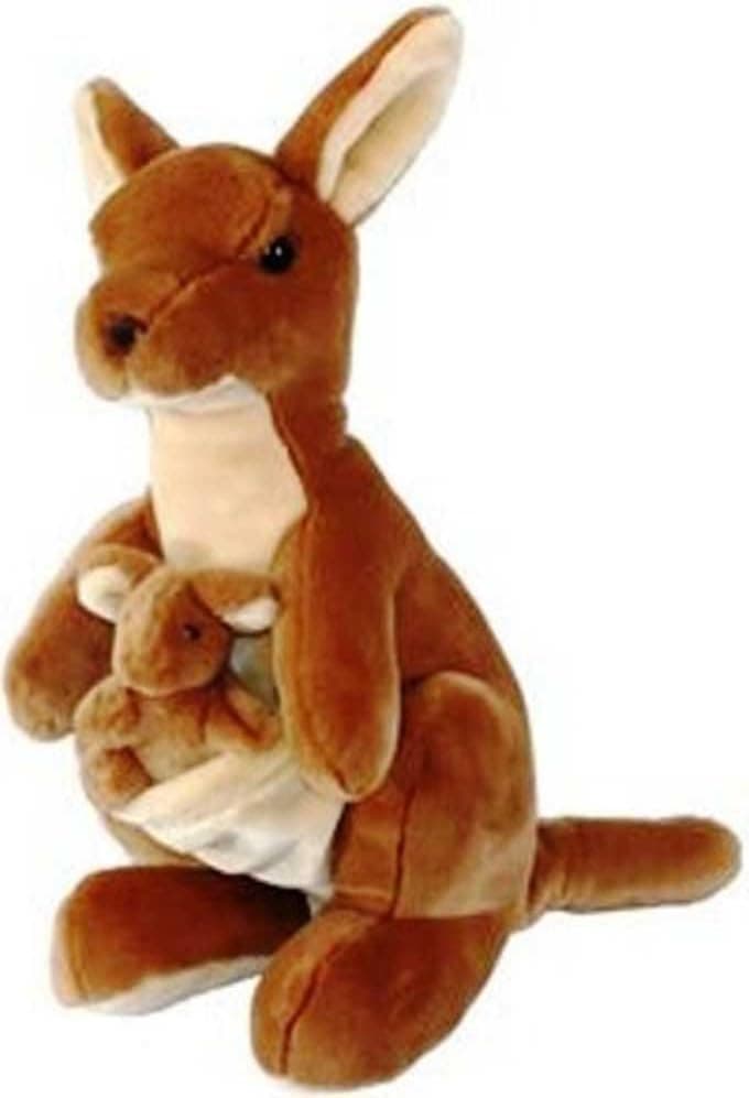Kangaroo with Baby Plush Toy 12" H