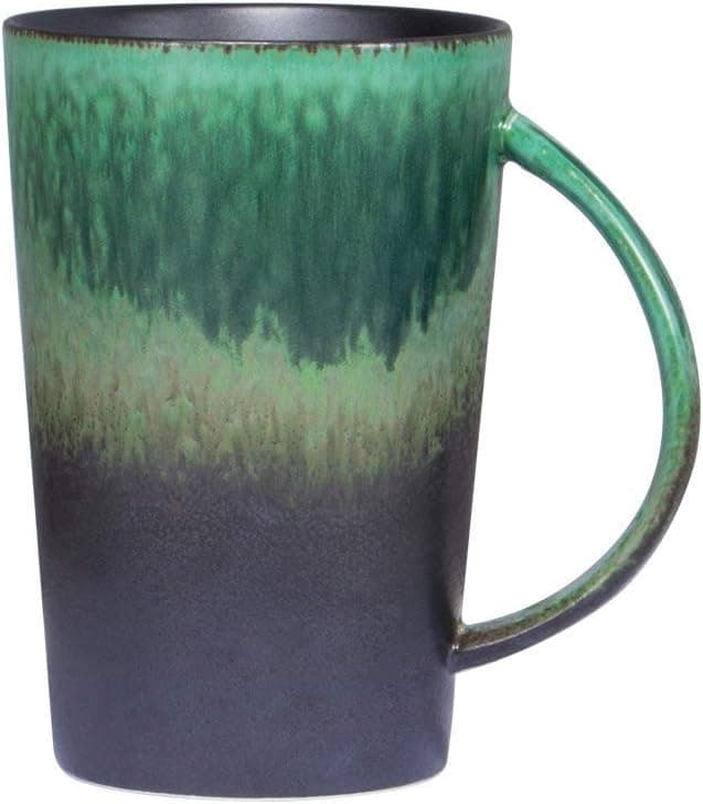 oojdzoo Handmade Pottery Coffee/Tea Mug Polish - 16 oz Rustic Stoneware Ceramic Cup Clay Art (H)