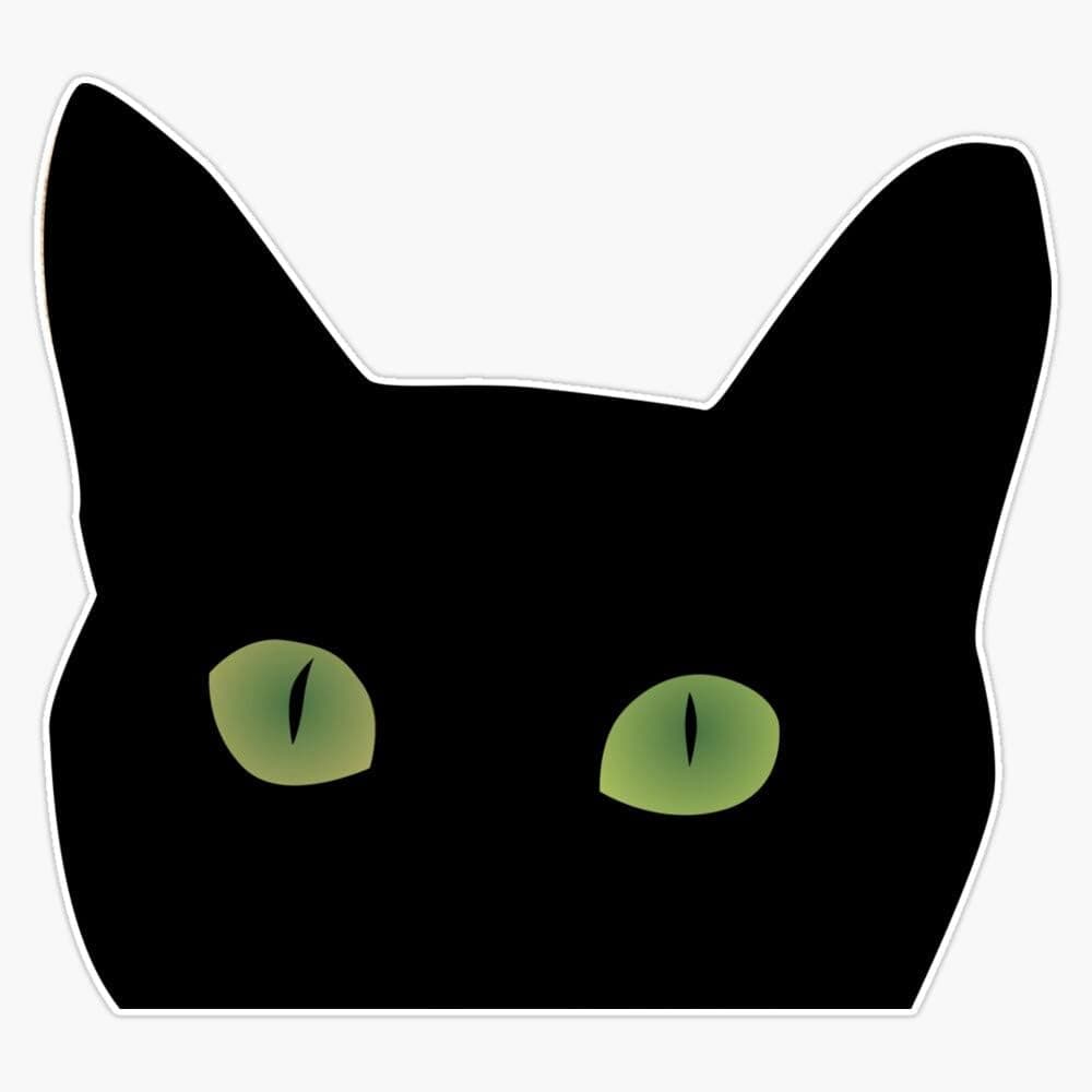 Cat Peek A Boo Sticker Decal Bumper Sticker 5"