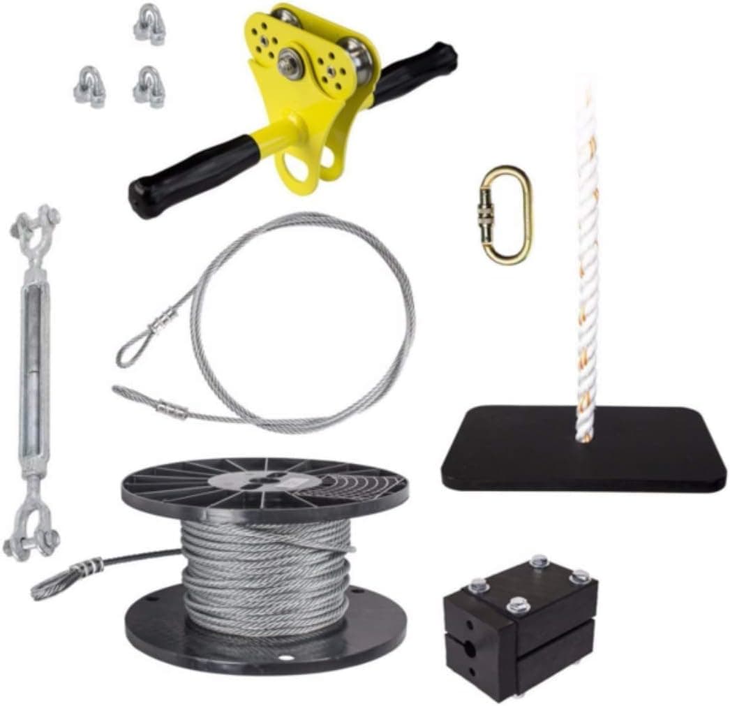 ZLP Hornet Zip Line Kit with Yellow Trolley and Seat 200 FT