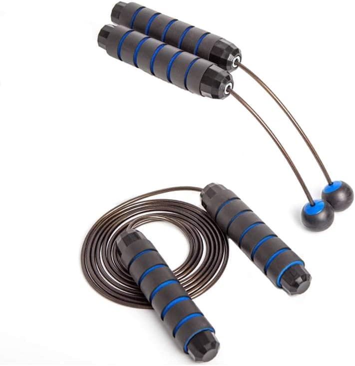 Rope skipping combination (long rope + cordless rope skipping) jumping rope fitness training rope skipping burning calories spee d training indoor fitness men and women rope skipping skip rope
