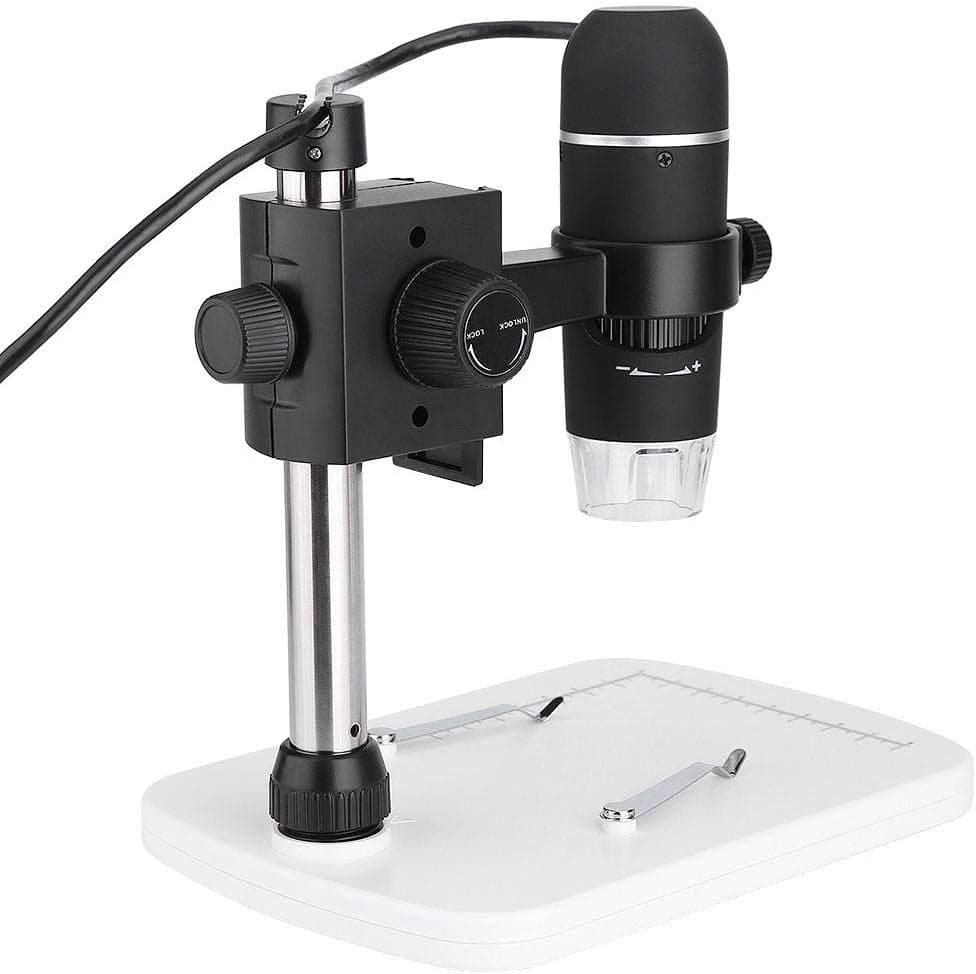 USB Digital Microscope, 5MP USB Microscope with 8 LED Lights, Handheld HD Kids Video Microscopes for Beginner Students Adults Coin Collector Gift Electron Microscope 300x Magnification
