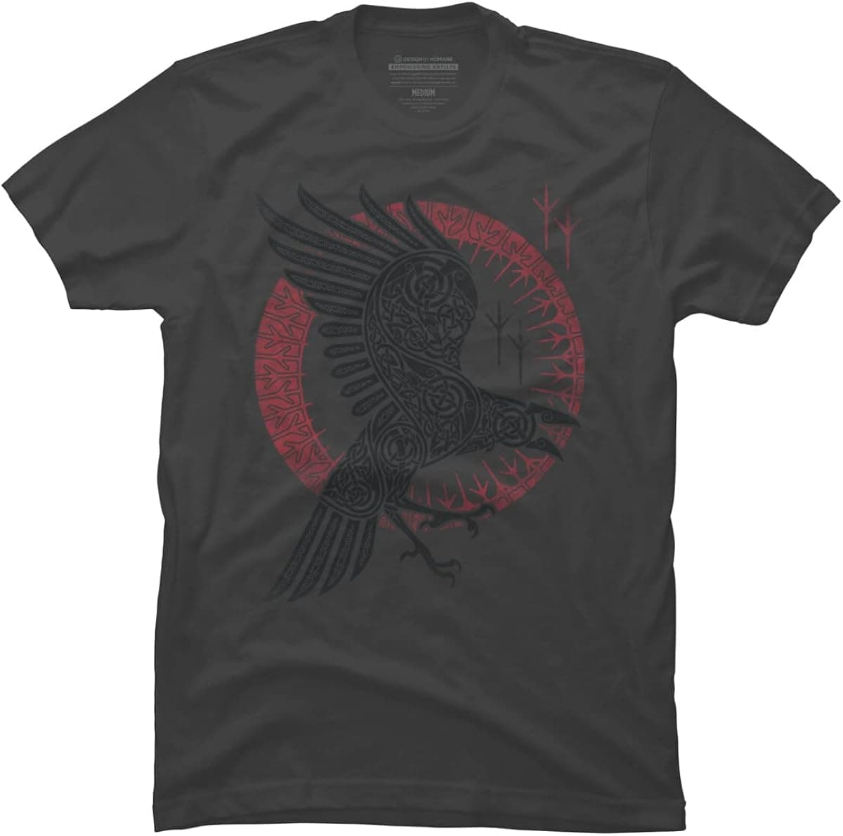 Design By Humans Men's Ragnar's Raven by RAIDHO T-Shirt - -