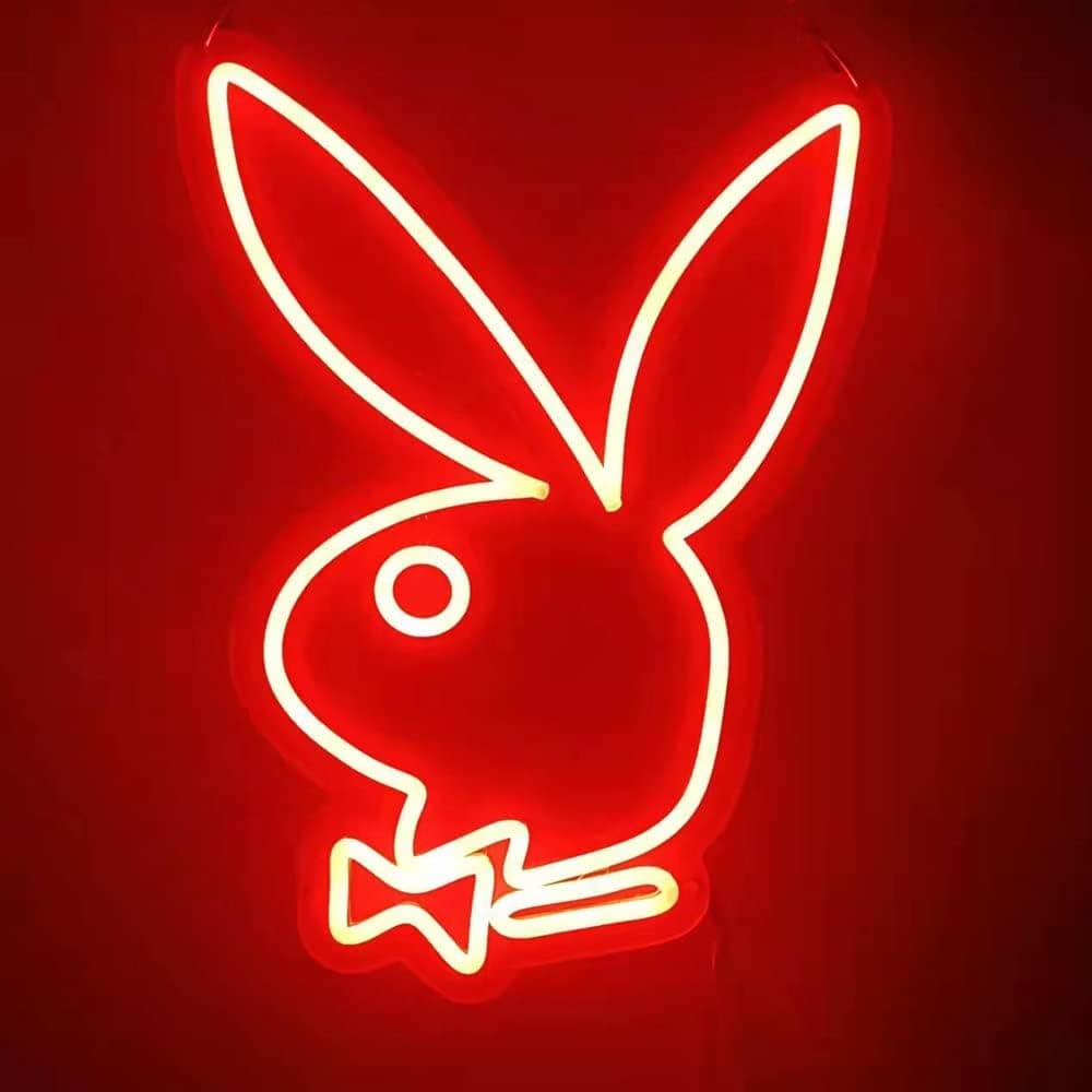 Bunny LED Neon Sign Light Waterproof Wall Bar Living Room Decor Neon Lamp Design Neon Light Gift For Friend. Size:44x31CM