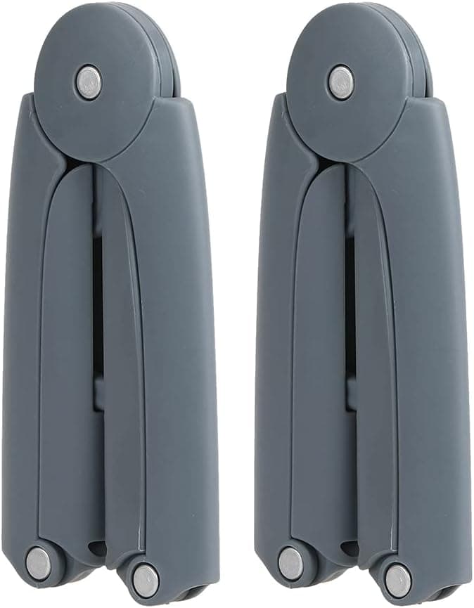Travel Hangers Foldable - Portable Hangers, Multi-Functional & Mini Hanger for Travel - 2 Pack of Drying Cloth Hangers (Grey)