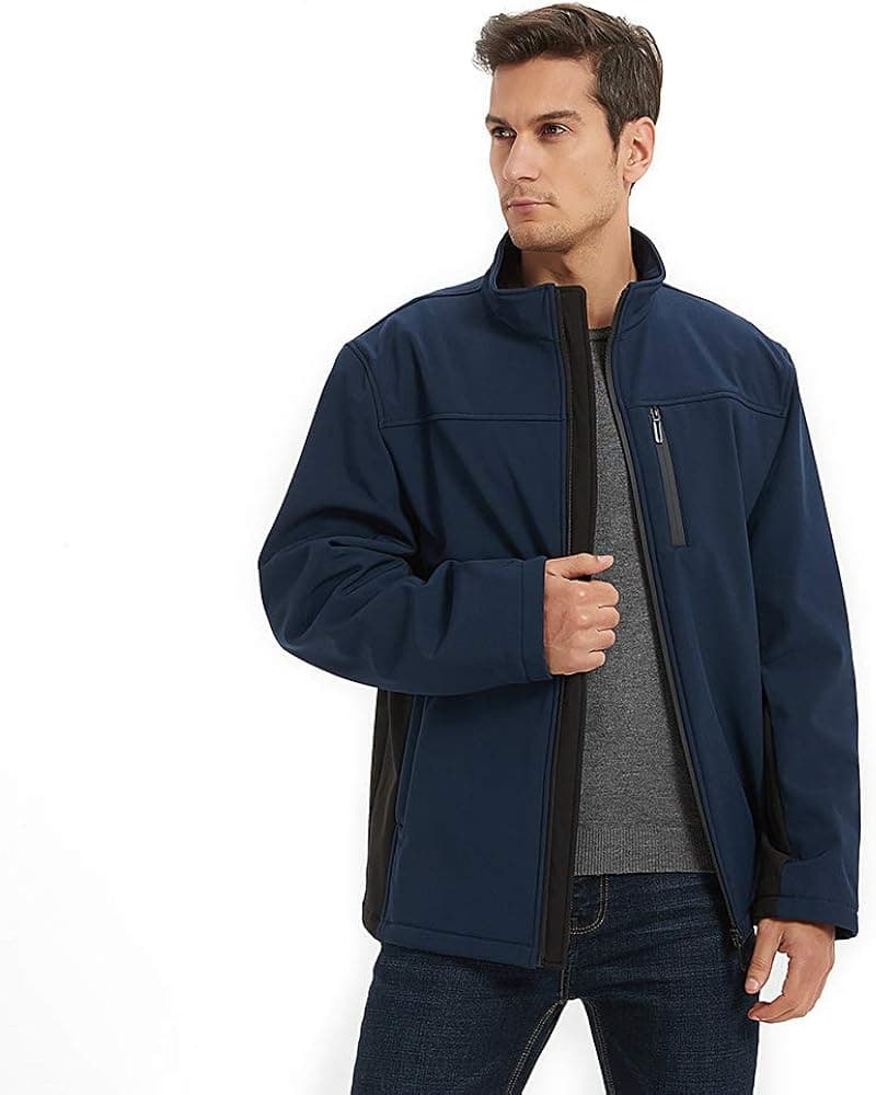 Numwell Men's Waterproof Softshell Fleece Lined Jacket