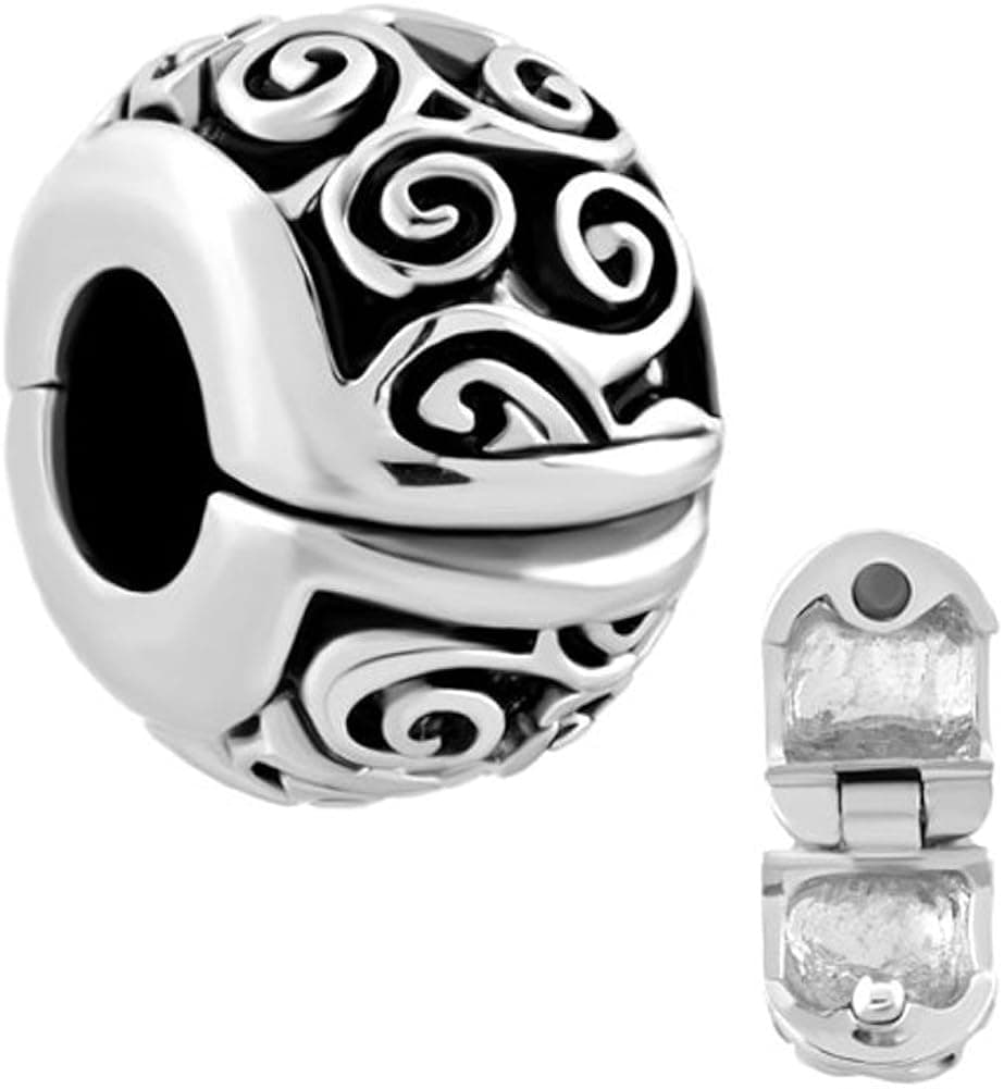 CharmSStory Irish Celtic Swirl Flower Clip Lock Stopper Spacers Charms Beads For Bracelets