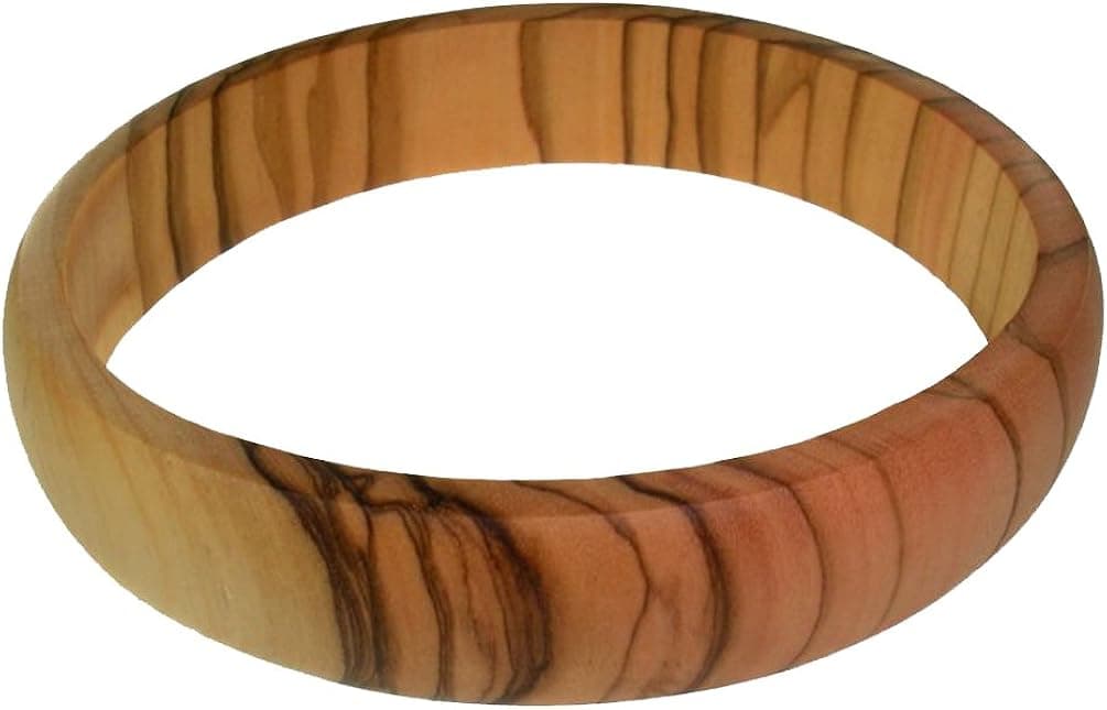 Latitudes Thin Olive Wood Bangle