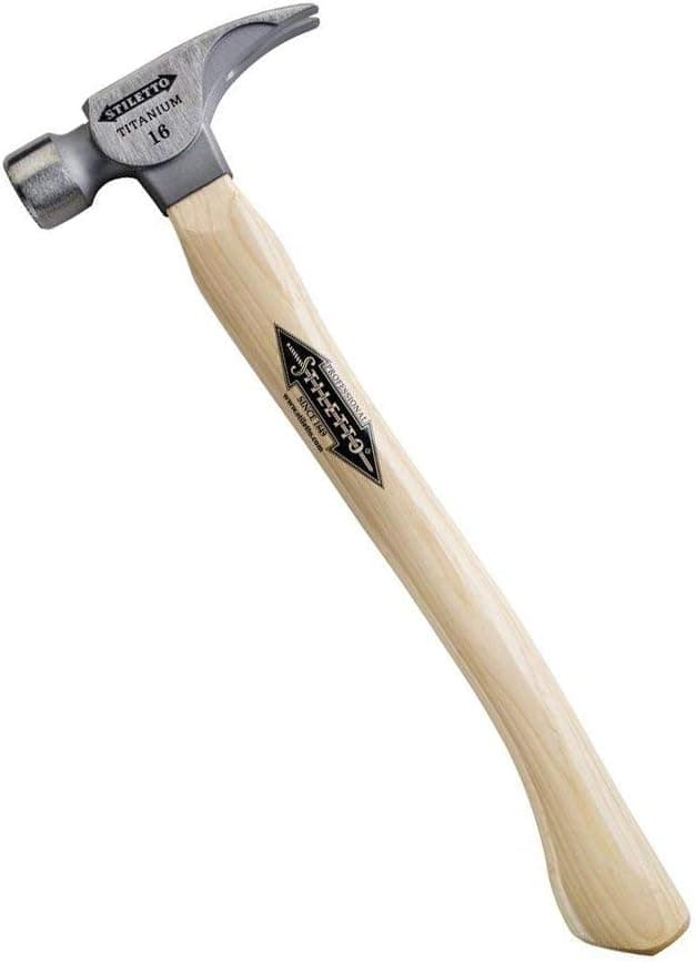 Stiletto TI16SC 16 oz Ti Smooth Face with Curved Hickory Handle, 18"