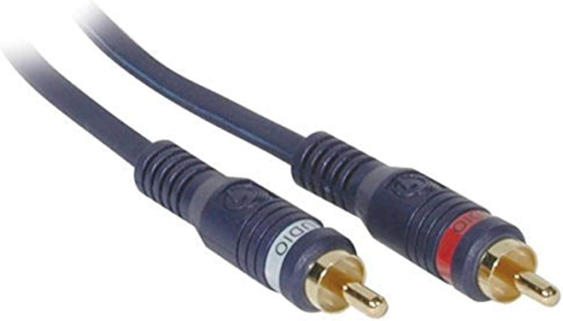 C2G 13034 Velocity RCA Stereo Audio Cable, Blue (12 Feet, 3.65 Meters)