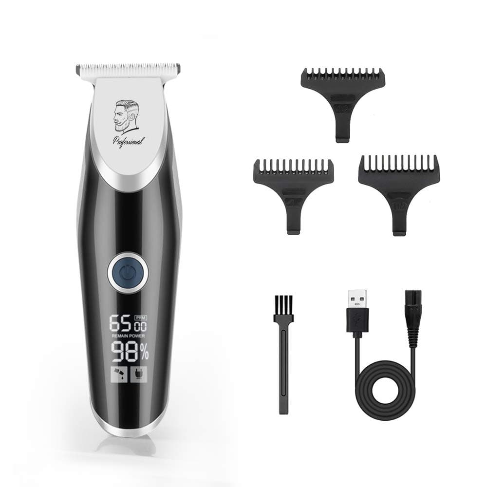 Hair Clippers for Men, Professional Electric Cordless Hair Cutting with Adjustable Speed LCD Display Rechargeable Barbers Hair Trimmer Kit for Men