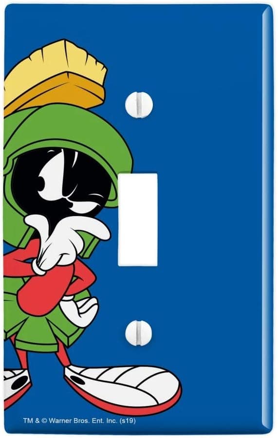 GRAPHICS & MORE Looney Tunes Marvin The Martian Plastic Wall Decor Toggle Light Switch Plate Cover