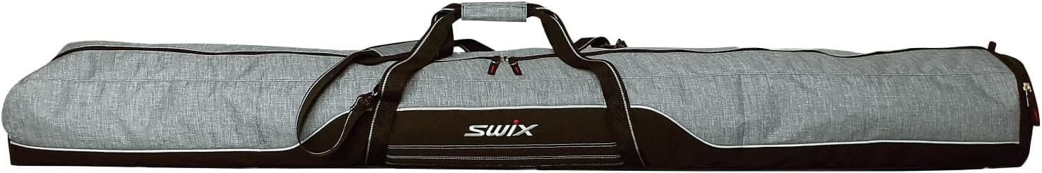 Swix Road Trip Single Pair Padded Middle Ski Bag, Gray, Universal/170cm to 190cm