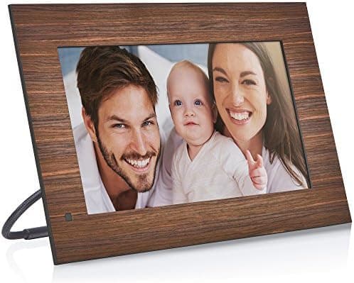 NIX Lux 13 Inch Digital Picture Frame (Non-WiFi) with Real Wood Finish - HD Display, Auto-Rotate, Motion Sensor and USB/SD Card Supported