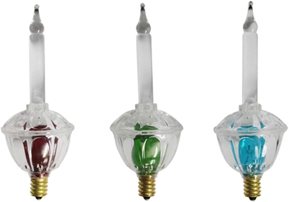 Holiday Living Clear 3 pack Bubble-Light Replacement Bulbs with Colored Insides